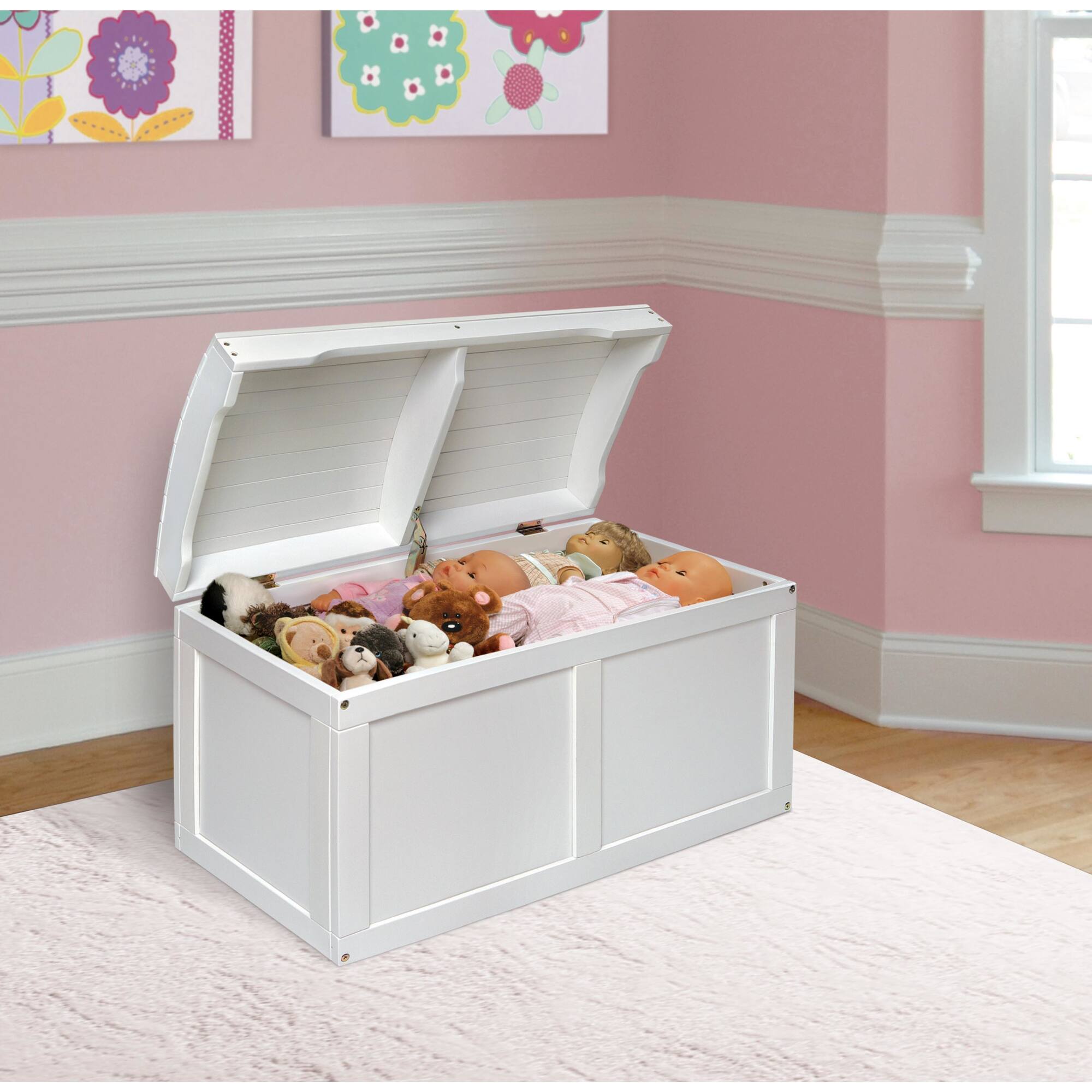 Badger Basket Hardwood Barrel Top Toy Chest